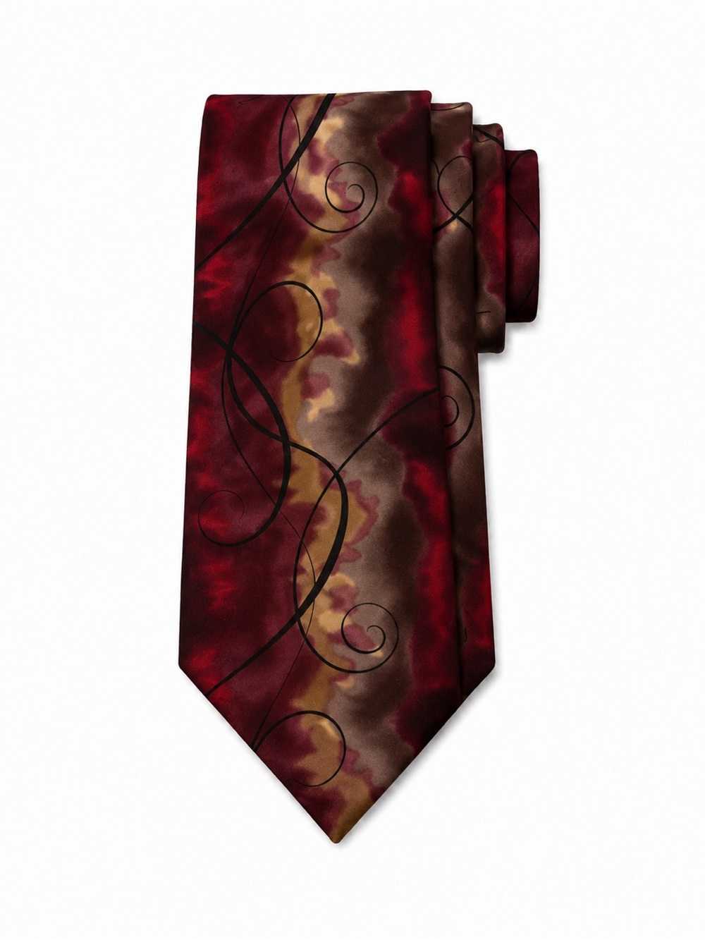 J. Garcia Emerging Elephant Limited Edition Collection 44 Silk Tie Red Abstract